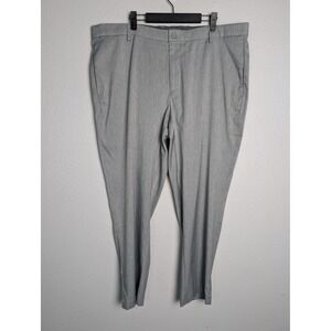 Tahari Dress Pants Mens 48x30 Gray Stretch Flat‎ Front Office Slacks Business